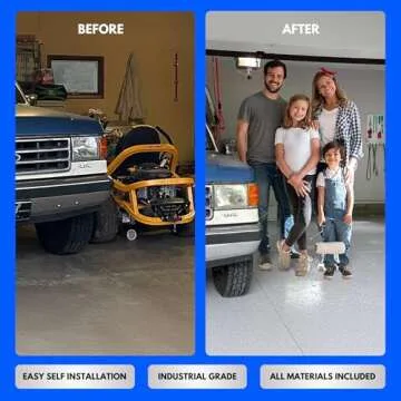 ArmorPoxy Garage Epoxy Floor Kit – Industrial Grade, 2 Part Epoxy Coating for Concrete for Garages, Basements, Workshops, Retail & Automotive Spaces -14 pcs, Covers 600 Sq Ft, Khaki Tan