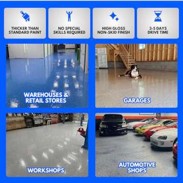 ArmorPoxy Garage Epoxy Floor Kit – Industrial Grade, 2 Part Epoxy Coating for Concrete for Garages, Basements, Workshops, Retail & Automotive Spaces -14 pcs, Covers 600 Sq Ft, Khaki Tan