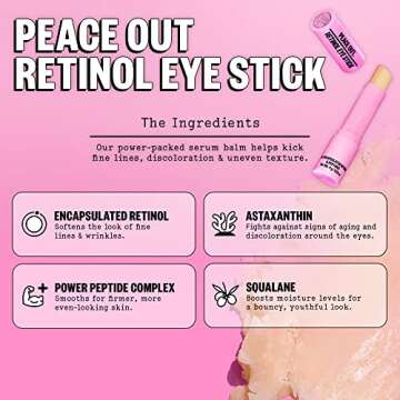 Peace Out Retinol Eye Stick - Daily Eye Balm for Youthful Skin