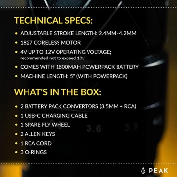 Peak Solice Pro Cordless Tattoo Machine for Artists