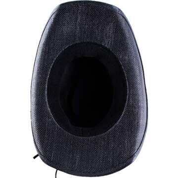 Western Outback Cowboy Hat Men's Women's Style Straw Felt Canvas (Black Bull)