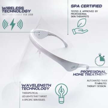 Skin Mantra LED Light Therapy Mask – 3 Colors LED Mask Therapy Facial for Total Skin Repair and Glowing Skin – Professional At-Home LED Skin Care Mask – Lightweight and Portable Facial Care Mask