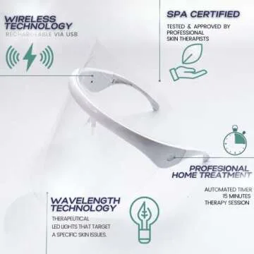 Skin Mantra LED Light Therapy Mask – 3 Colors LED Mask Therapy Facial for Total Skin Repair and Glowing Skin – Professional At-Home LED Skin Care Mask – Lightweight and Portable Facial Care Mask