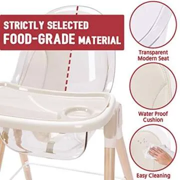 7-in-1 Convertible Wooden High Chair for Kids