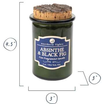 Northern Lights Candles - Spirit Jar Candles - Absinthe & Black Fig - 52603