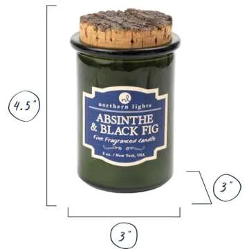 Northern Lights Candles - Spirit Jar Candles - Absinthe & Black Fig - 52603