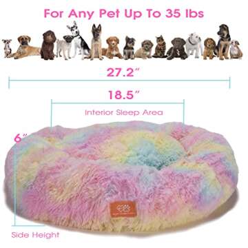 Fluffy Calming Dog & Cat Bed | Soft Vegan Pet Bedding