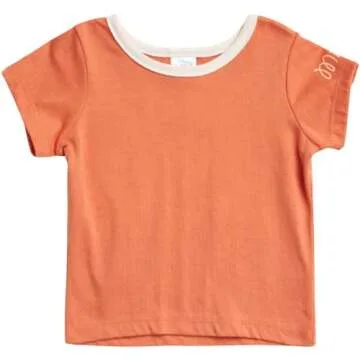 Disney Baby Girls' Minnie Mouse Romper - 2 Piece Sleeveless Bodysuit Coveralls and T-Shirt (0-24M), Size 24 Months, Cream/Coral T-shirt