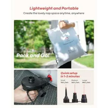 QPAU Portable Toddler Travel Air Mattress with Bumpers