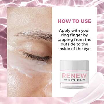 Teami Renew Eye Cream - Facial Skin Care Products - Under Eye Cream for Dark Circles and Puffiness Treatment for Women - Eye Cream Anti Aging Bags & Dark Circle Brightening with Niacinamide & Vit-C