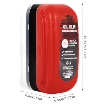 2-Pack Automotive Oil Film Cleaning Brush – Clear Glass