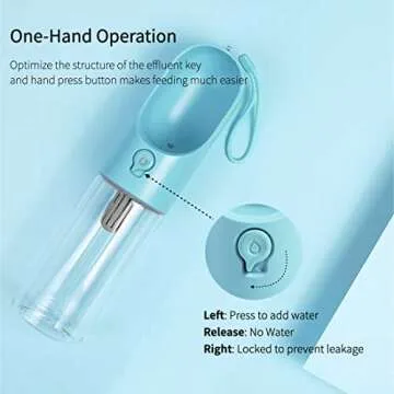 PETKIT BPA Free Dog Water Bottle with Filter, Leak Proof, Portable Dog Water Bowl for Walking, Hiking, Travel, Outdoor Pet Dispenser Bottle