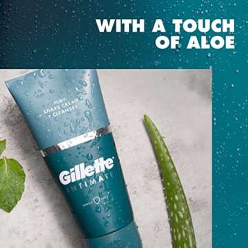 Gillette Intimate Pubic Shave Cream + Cleanser for Sensitive Skin