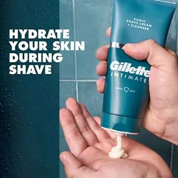 Gillette Intimate Pubic Shave Cream + Cleanser for Sensitive Skin
