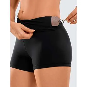 CRZ YOGA Women's Naked Feeling Biker Shorts - Stylish & Versatile