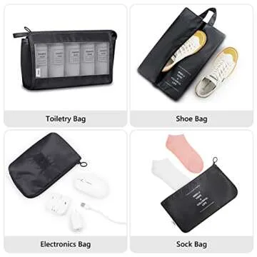 Packing Cubes for Travel - Mossio 9 Piece Set