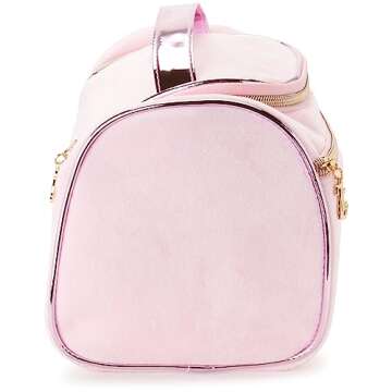 Juicy Couture Women's Cosmetics Bag - Hanging Travel Makeup and Toiletries Small Duffel Bag, Pink