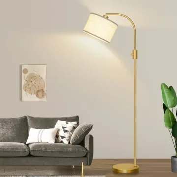 Stylish Dimmable Gold Floor Lamp for Any Room 