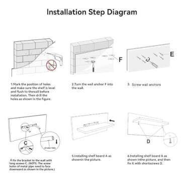 Boswillon Floating Shelves for Wall, 4 Sets Modern Wall Shelves Wall Mounted, Display Shelves for Wall Decor, White Floating Shelves for Bathroom, Kitchen, Living Room – White