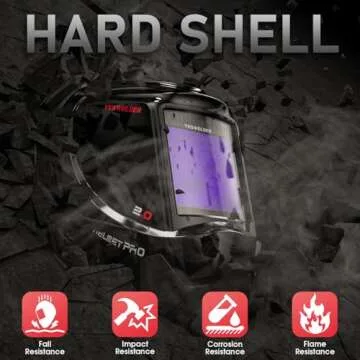 YESWELDER Large Viewing Screen 3.93"X3.66" True Color Solar Power Auto Darkening Welding Helmet, 4 Arc Sensor Wide Shade 4/5-9/9-13 for TIG MIG Arc Weld Grinding Welder Mask LYG-M800H