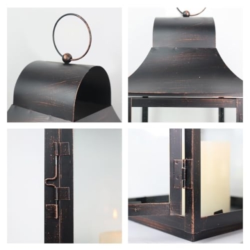 DECORKEY 3 Pack Lanterns for Indoor and Outdoor Decor