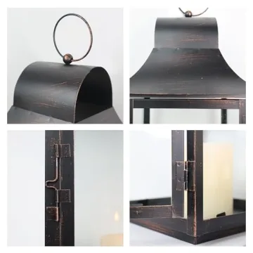 DECORKEY 3 Pack Lanterns for Indoor and Outdoor Decor