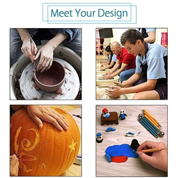 Meuxan 30PCS Pottery Tools Clay Sculpting Set