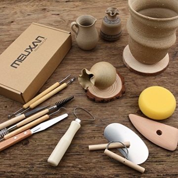 Meuxan 30PCS Pottery Tools Clay Sculpting Set