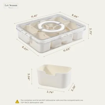 Portable Snack Tray with Removable Compartments for Any Event