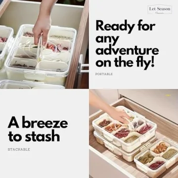 Portable Snack Tray with Removable Compartments for Any Event