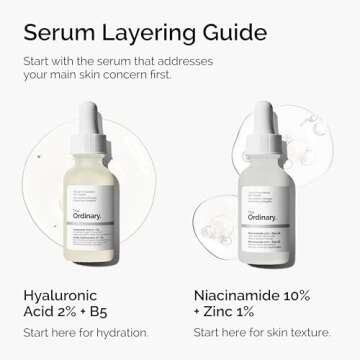 The Ordinary Skin Support Basics Duo - Skin Care Bundle Set For All Skin Types- Hyaluronic Acid 2% + B5 1 Fl Oz, Niacinamide 10% + Zinc 1% 1 Fl Oz