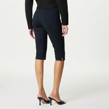 The Drop Black Parker Ponte Capris Plus Size 5X