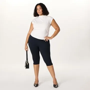 The Drop Black Parker Ponte Capris Plus Size 5X