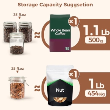 ComSaf Airtight Glass Storage Jars for Food Preservation