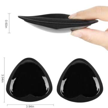 SERMICLE Sticky Bra Inserts - Waterproof Silicone Push-Up Pads