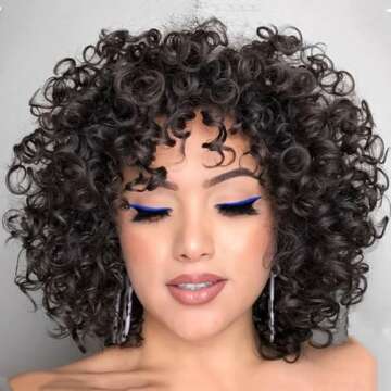 3 Packs 2X Ringlet Wand Curl Jamaican Bounce 8 inch Dark Brown Synthetic Crochet Hair Extensions Pre...