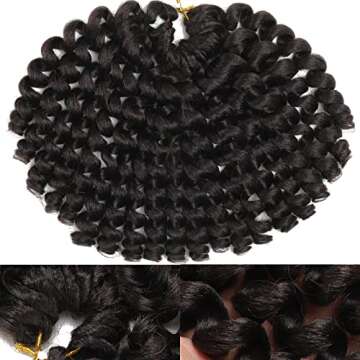 Jamaican Bounce 8" Dark Brown Crochet Hair Extensions
