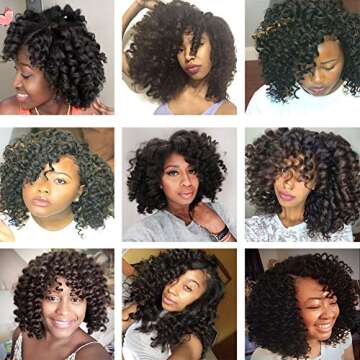 Jamaican Bounce 8" Dark Brown Crochet Hair Extensions