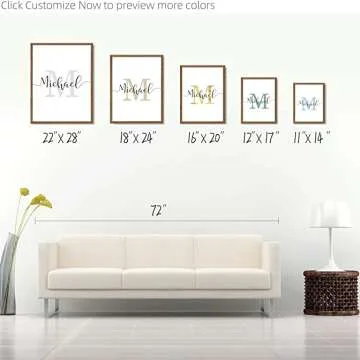 Unframed Initials Pictures for Engagement Decor