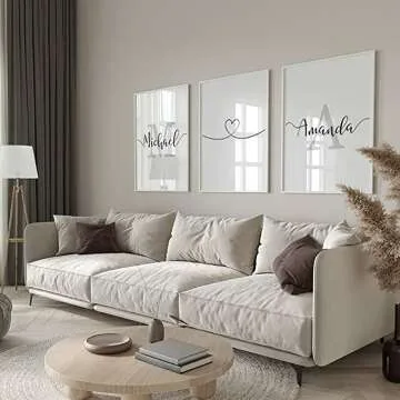Unframed Initials Pictures for Engagement Decor