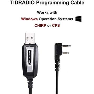 Walkie Talkie UV-5R Dual Band Two Way ( Ham ) Radio with one more 1800mAh Battery Car Charge Hand Mic and TIDRADIO NA-771 Antenna