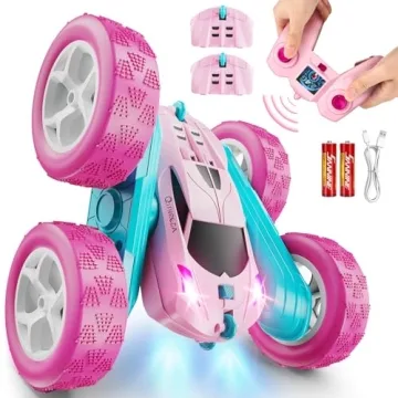 QUNREDA RC Stunt Car for Kids 6-12 | Rechargeable Remote Control Crawler