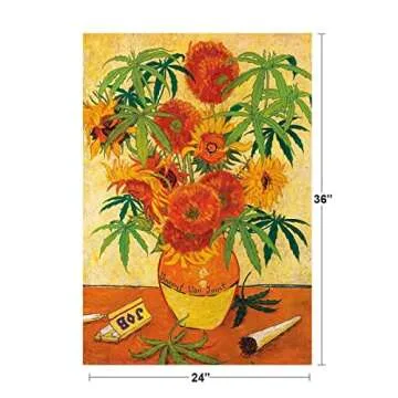 Studio B Vincent Van Joint Marijuana Plant Pot Weed Funny Poster 24x36 Inch