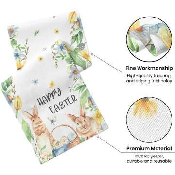 Easter Table Runner 72 Inches for Home Decor