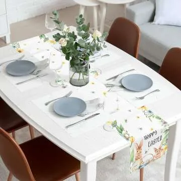 Easter Table Runner 72 Inches for Home Decor