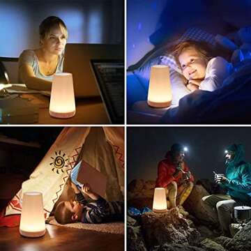 Touch Control Table Lamp with Dimmable & Color Options