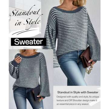 Stylish MARZXIN Women's Striped Sweater for Every Occasion