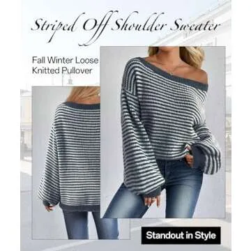 Stylish MARZXIN Women's Striped Sweater for Every Occasion