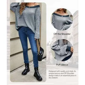 Stylish MARZXIN Women's Striped Sweater for Every Occasion