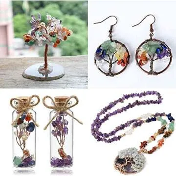 HAAMIIQII 5-8mm Natural Rose Quartz Chips Beads Crystal Irregular Chip Stones Loose Gemstone Beads for Jewelry Making Strand 30 Inch